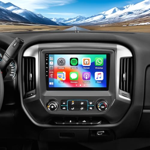 �V�{���[�V�{���[�V���o���[�h&GMC�V�G��2014-2018-10.1�C���`�p���C�����X�J�[�v���C���W�I Bluetooth�AAndroid Auto�AGPS�AWiFi�AHiFi�AFM�ASWC�A�}�C�N�A�o�b�N�A�b�v�J���t��Silverado�w�b�h���j�b�g�p