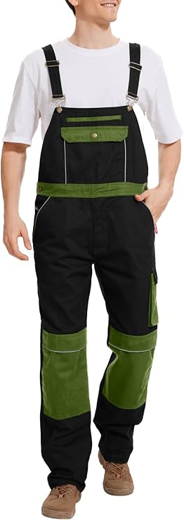 Men's Bib Overalls with Knee Pad Pockets