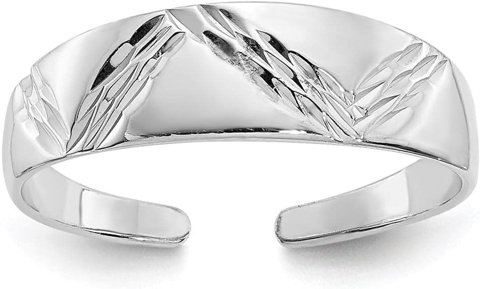 14k White Gold Fancy Toe Ring