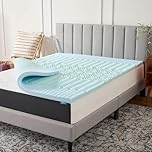 LUCID 2 polegadas Zoned Gel Memory Foam Mattress Topper, Twin