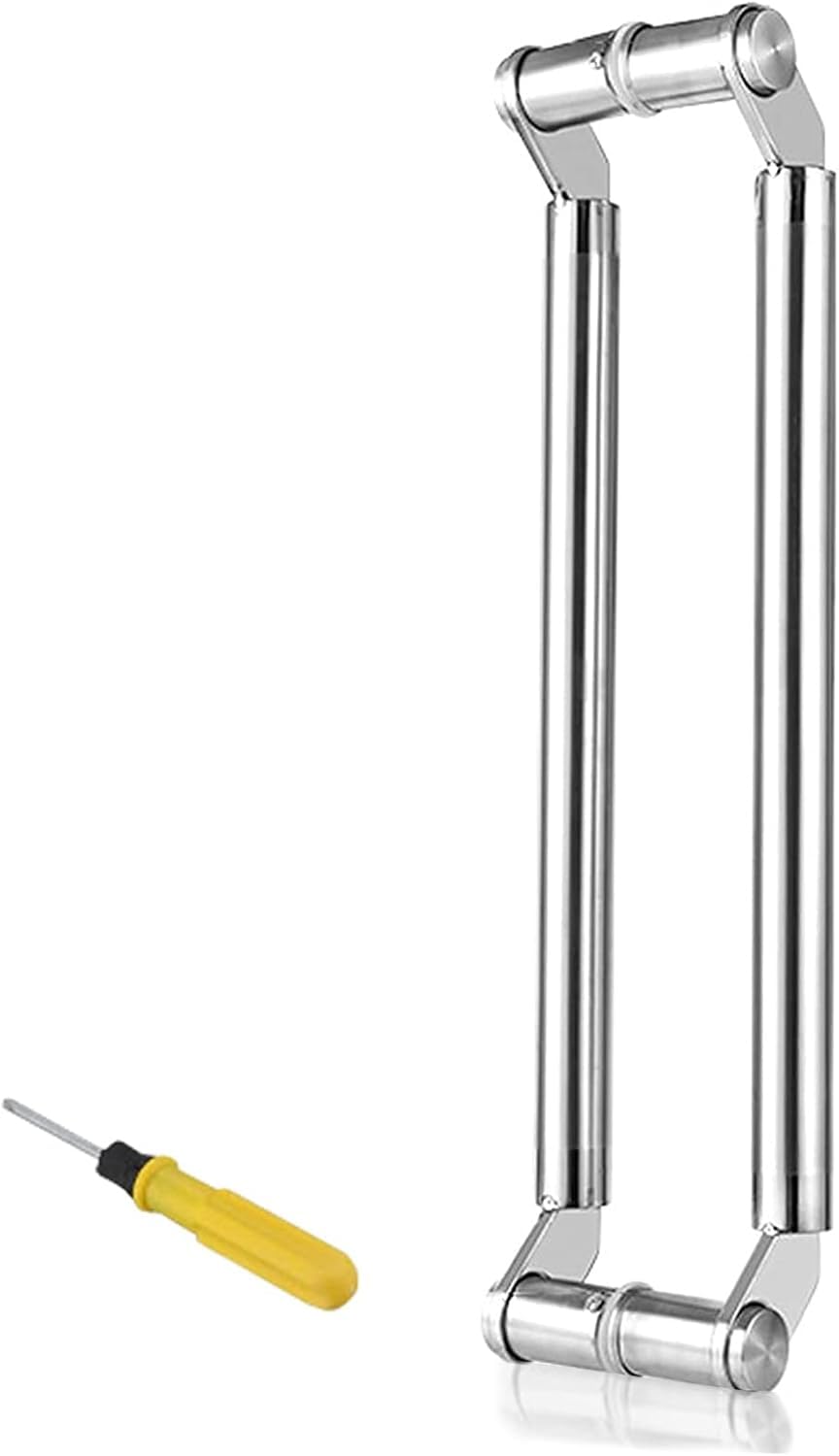 Poignée de porte de grange en acier inoxydable argenté de 120 cm avec outils
