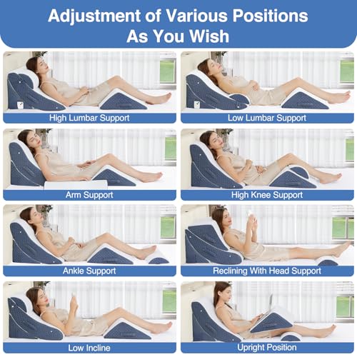 Welzona JF15AH01 4Pcs Orthopedic Bed Wedge Pillow Set For Post Surgery thumb #4