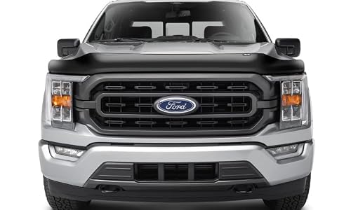 Auto Ventshade [AVS] Bugflector Hood Shield / Protector | Fits 2021 - 2025 Ford F-150, (Excludes Tremor, Platinum, King Ranch) | High Profile Bug Deflector - 1 pc., Dark Smoke | 23621 - Thumbnail 2