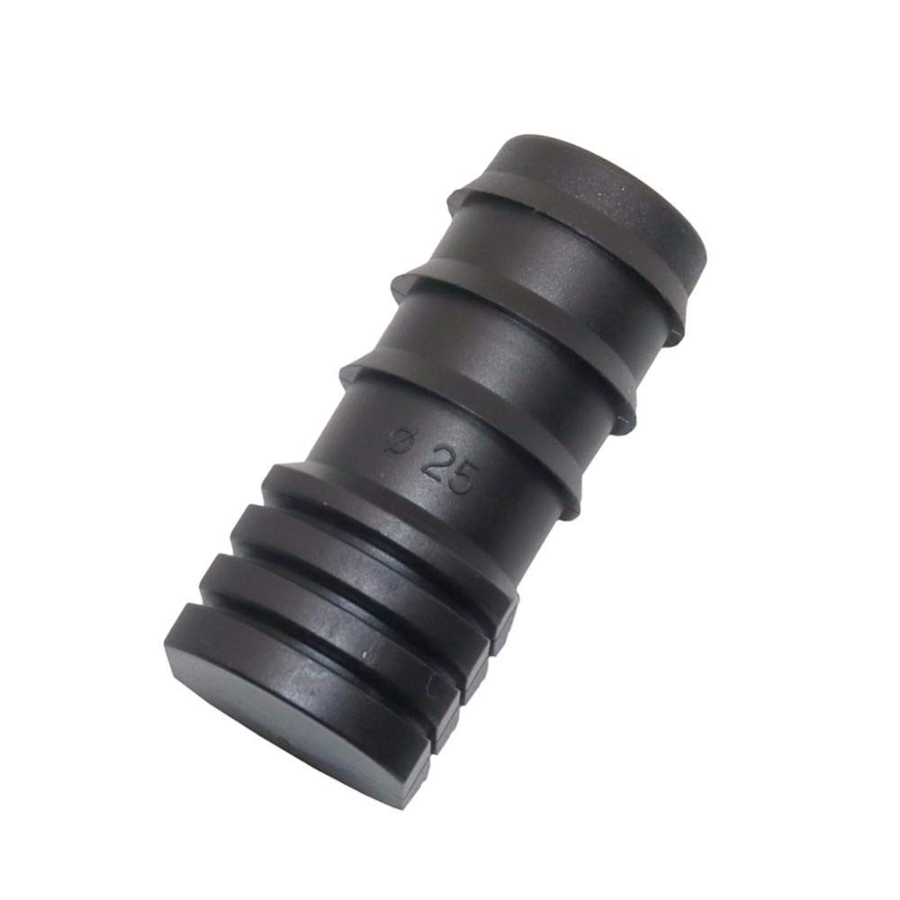 Connexion rapide Tuyau de jardin DN16, DN20, DN25 polyéthyléne extrémité cannelée Embouts plastique Barb ligne Tuyau d'eau Mender for micro irrigation goutte à goutte Lignes Raccords 100 Pcs