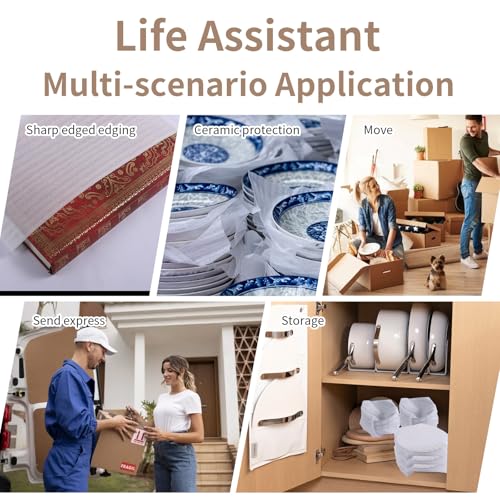 100 Stück Schaumfolie (30x30cm, 1mm), Verpackungsmaterial zum Schutz von Zerbrechlichem & Geschirr als Luftpolster-Schutzfolie, für Umzug, Lagerung, Reise und Transport (Endmembranbeutel)