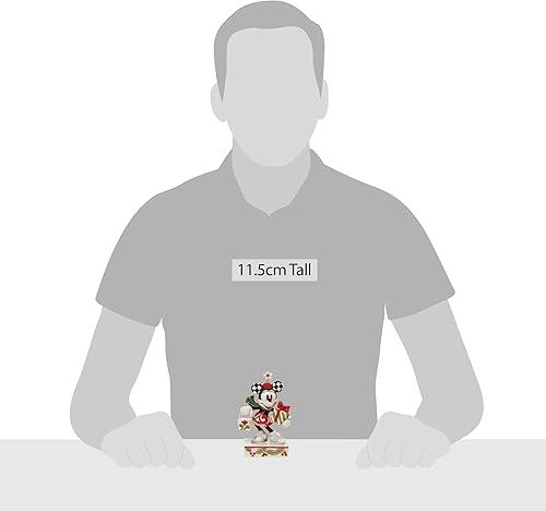 Miniatura 7 de Enesco Jim Shore Disney Traditions Minnie Mouse - Figura de compras navideñas, 5.25 pulgadas, multicolor