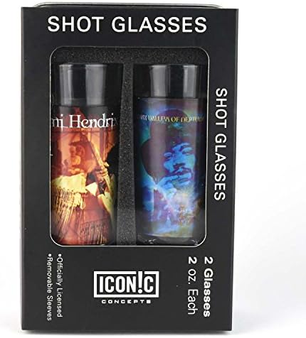 Jimi Hendrix Official Collector's 2-Piece Album Cover Shot Glass Set with Removable Aluminum Sleeves Misc. – January 1, 2013