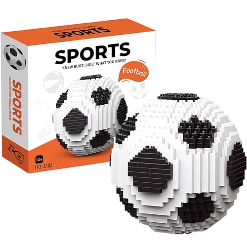 DvBCNMe Fussball Puzzle, 3D Puzzle Fußball, STEM Bildungs Spielzeug, Kreatives Geschenk Für Fußball Fans, Dekoratives Modell Für Erwachsene Und Kinder