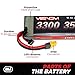 Venom Drive Series 35C 3S - 3300mAh 11.1V LiPo RC Battery - Universal 2.0 Plug, Lithium Polymer 3 Cell - Soft Silicone Connector & Compatible w/ XT60, Traxxas, Deans, EC3, 2WD, 4WD, Truck & Buggies