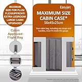 Aerolite 56x45x25cm British Airways Jet2 & easyJet Upgrade Maximum Allowance Large Lightweight 8 Wheel Carry On Hand Cabin Luggage Bag Suitcase 56x45x25 with TSA Approved Lock Charcoal Grey - Image 3