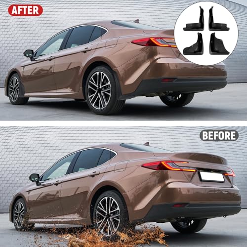 Image of Mud Flaps Compatible with Toyota Camry SE /XSE 2025 2026 (OEM Style), Front and Rear Mud Splash Guard 4PC-Set, Driver and Passenger Sides Wheel & Tire Mudguards