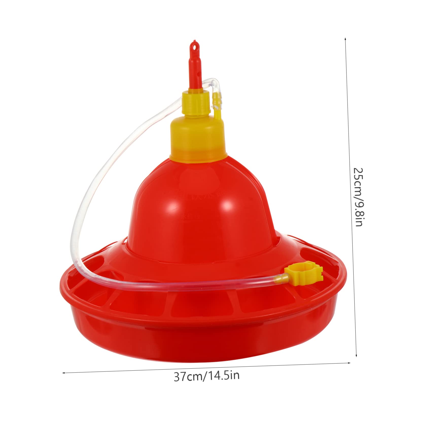 Abbeveratoio Automatico per Pollame e Oche, Plastica Rossa, Flusso Costante, Resistente al Freddo, per Uso Domestico in Fattoria