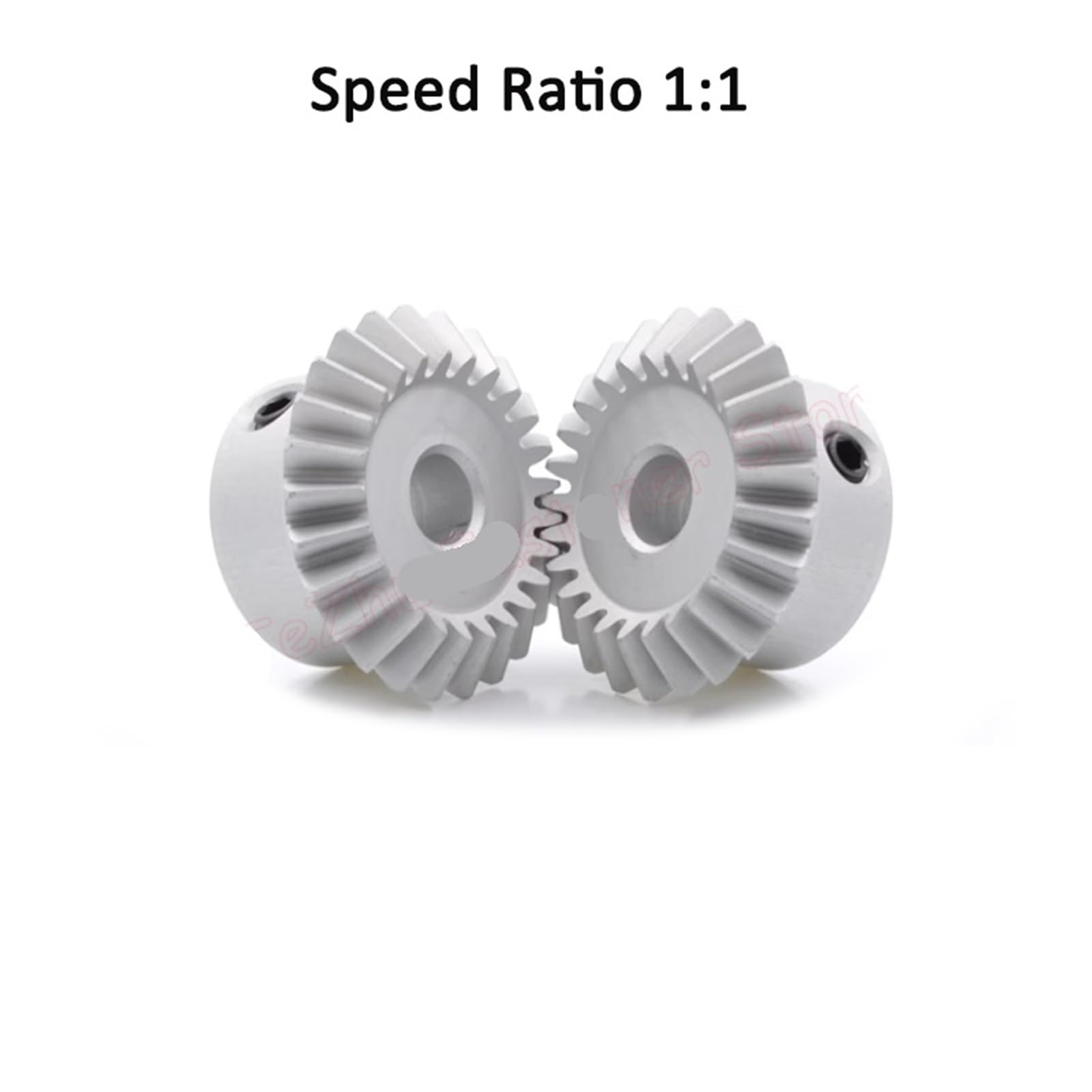 Engrenage conique 90 degrés 1M alliage d'aluminium - 15/20/25/30 dents, options de trou M5 pour les applications d'ingénierie de précision(12mm 20 dents)