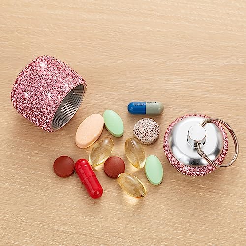 Porta-comprimidos para bolsa, porta-comprimidos pequeno, porta-comprimidos com chaveiro, organizador