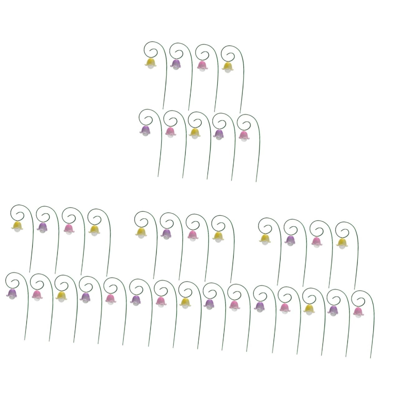 36stücke Teiliges Blumenstecker Für Garten Dekorative Gartenstecker Blumenform Für Rustikale Außendekoration Für Patio Und Gartenverzierungen