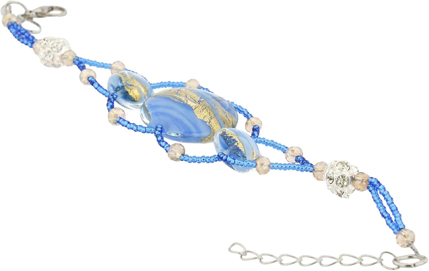 Glass Of Venice Murano Glass Venetian Dream Bracelet - Silver Blue