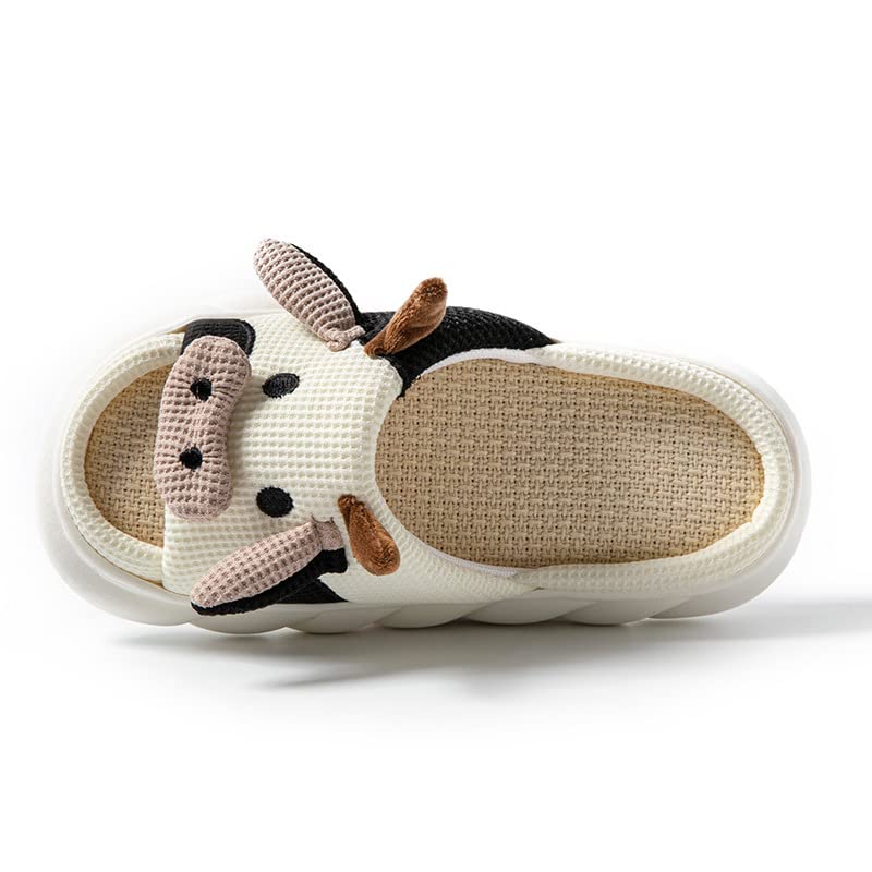 Lovely Rabbit Slippers Cow Linen Slippers, Animal slippers Summer Cotton Linen Couple Home Shoes Indoor Outdoor3