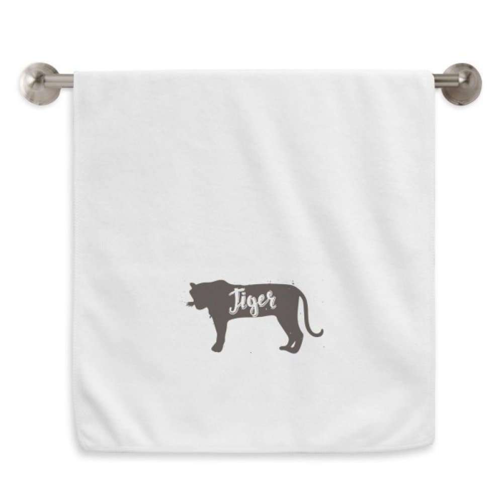Serviette moelleuse tigre noir 13x29 pouces pour le visage