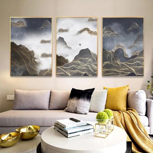 Peinture à l'encre KEBIA toile abstraite de luxe pour cuisine moderne 70x100cm