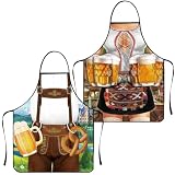 VisageVitalit Delantal Cocina Hombre Mujer, Delantal Bávaro Alemán Oktoberfest Traje Tradicional Divertido de Cocina Para Decoración de Fiesta