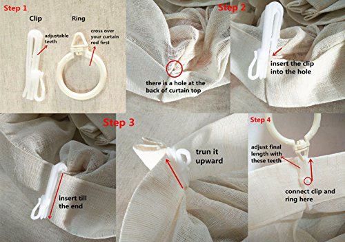 Dreaming Casa Solid Sheer Curtains Linen Textured Window Treatment Draperies Double Pleated For Bedroom Off White 2 Panels 84 Inches Long, 42" W X 84" L #TOP7