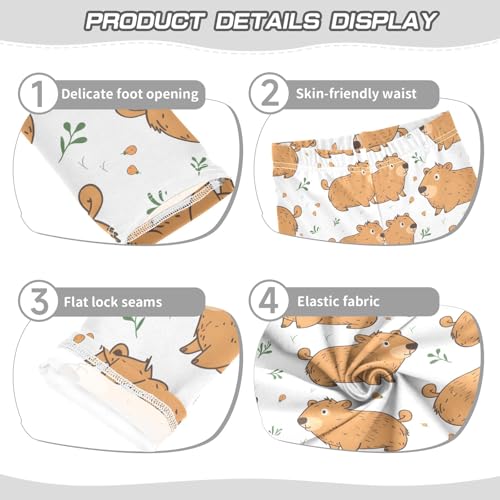 Cute Cartoon Kawaii Capybara Girls Leggings Athletic Pants Tights Stretch Bottom3