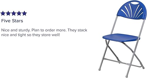 Miniatura 86 de Flash Furniture HERCULES Series - Silla plegable con respaldo de plástico de carbón de 650 libras, 8 unidades Carbón vegetal,Negro