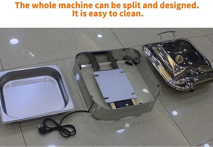 Estufa Buffet Eléctrica Cuadrada 6L de Acero Inoxidable miniatura 3