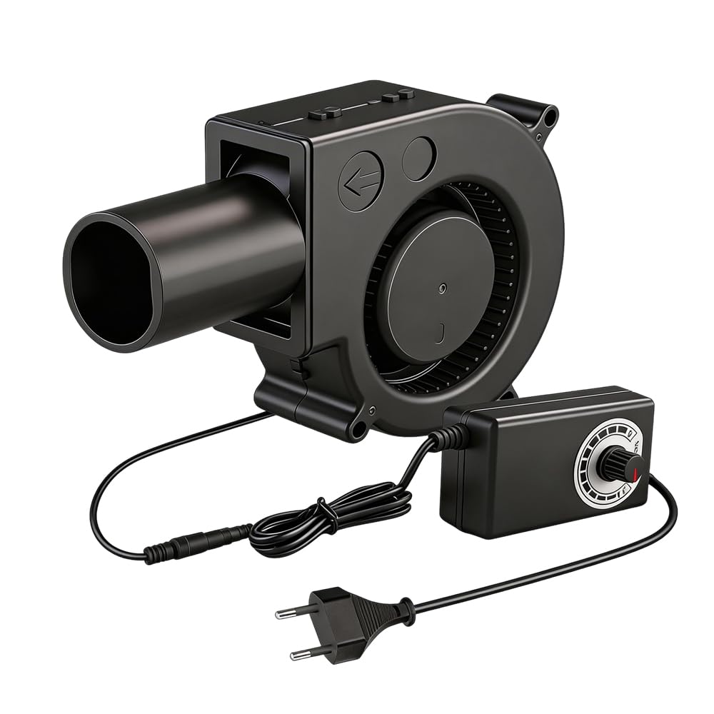 Ventilador de 12 V/220 V con radio y controlador, para refrigeración de electrodomésticos, ventilación, barbacoa, chimenea y reemplazo de ventiladores