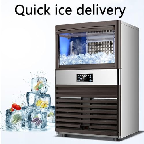 Máquina industrial para fabricar hielo 100kg/24h acero inoxidable miniatura 4