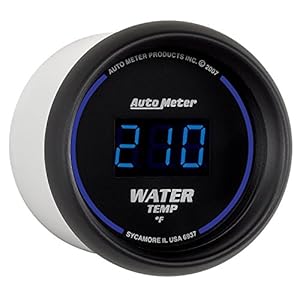 Auto Meter 6937 Cobalt Digital Water Temperature Gauge, 2 1/16″