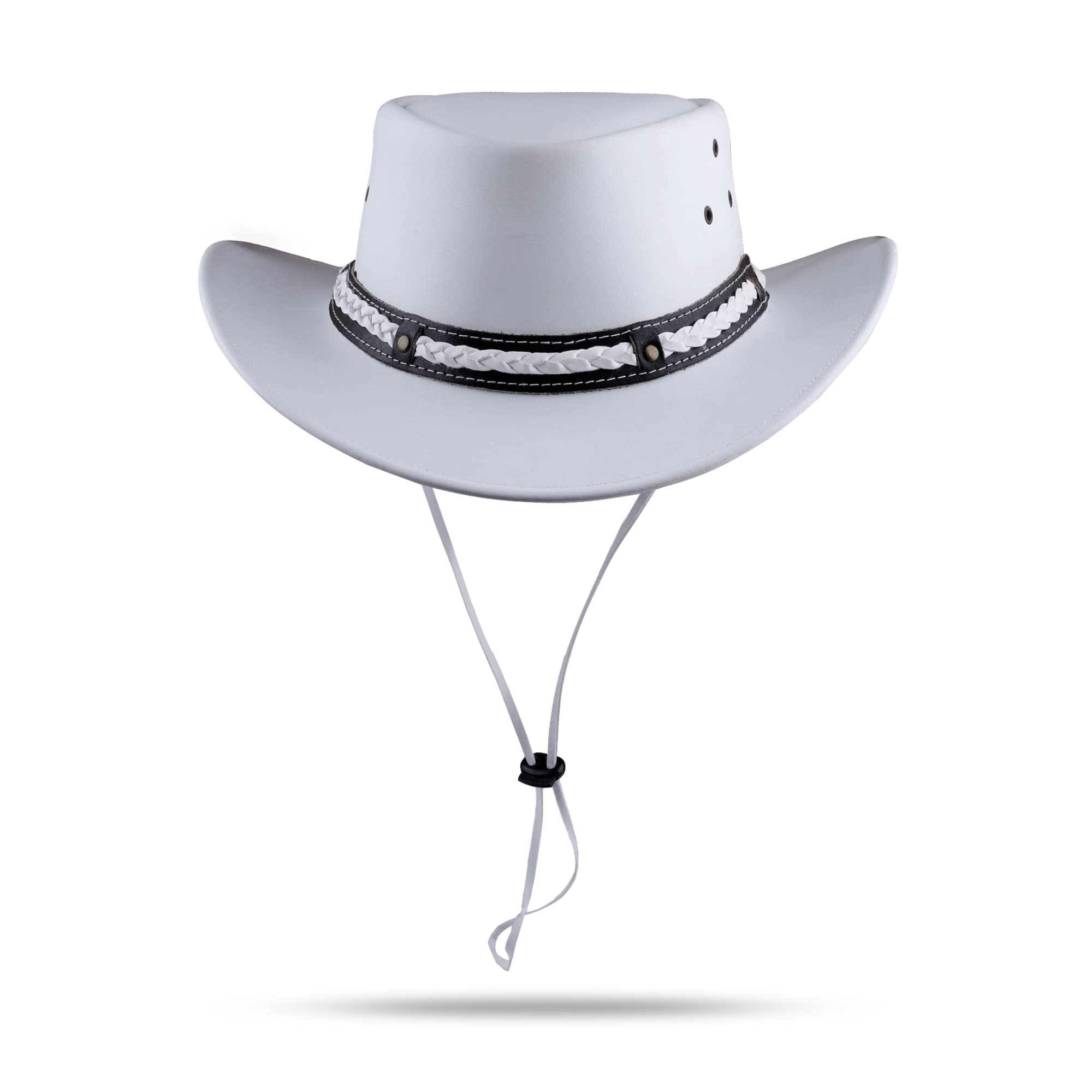 HADZAM Showerproof Outback hat Also Worn as Leather Cowboy hat, Australian Hats for Men &amp; Women