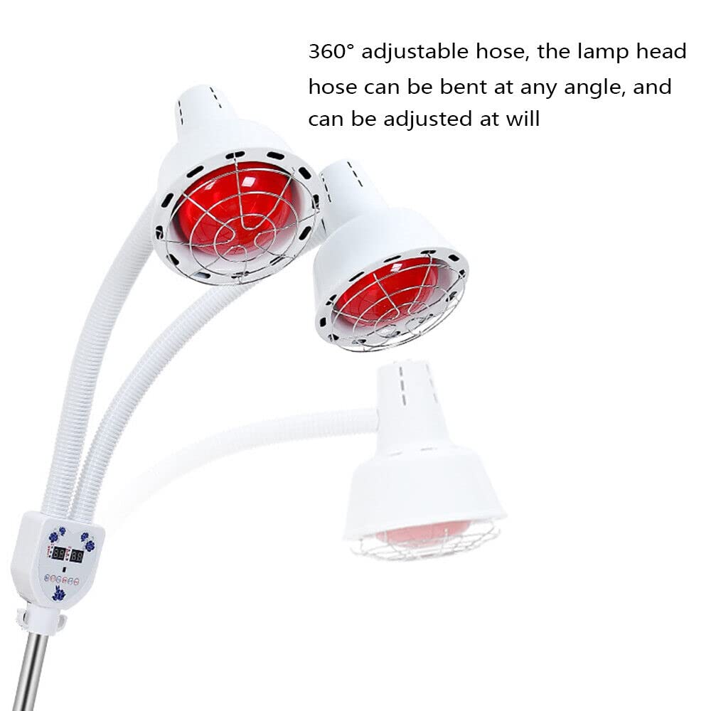 Lampe à Infrarouge ThermothéRapie Chauffante 275W Lampe Infrarouge Projecteur Lampe Chauffante LumièRe Rouge Lampe Soulage La Douleur Et La Fatigue