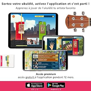 Classplash Pack d’Apprentissage Ukulélé Harmony City – Kit Instrument & Application de Travail Ludique – Enfant & Adulte… - Les Beatles, Paul McCartney, John Lennon, RIngo Starr, George Harrison Classplash Pack d'Apprentissage Ukulélé Harmony City - Kit Instrument & Application de Travail Ludique - Enfant & Adulte… – Image 2