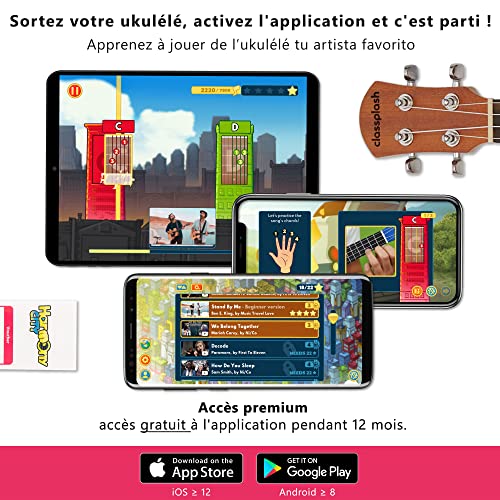Classplash Pack d’Apprentissage Ukulélé Harmony City – Kit Instrument & Application de Travail Ludique – Enfant & Adulte… - Les Beatles, Paul McCartney, John Lennon, RIngo Starr, George Harrison Classplash Pack d'Apprentissage Ukulélé Harmony City - Kit Instrument & Application de Travail Ludique - Enfant & Adulte… – Image 3