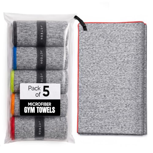Acteon Microfiber Gym Towels 5 Pack