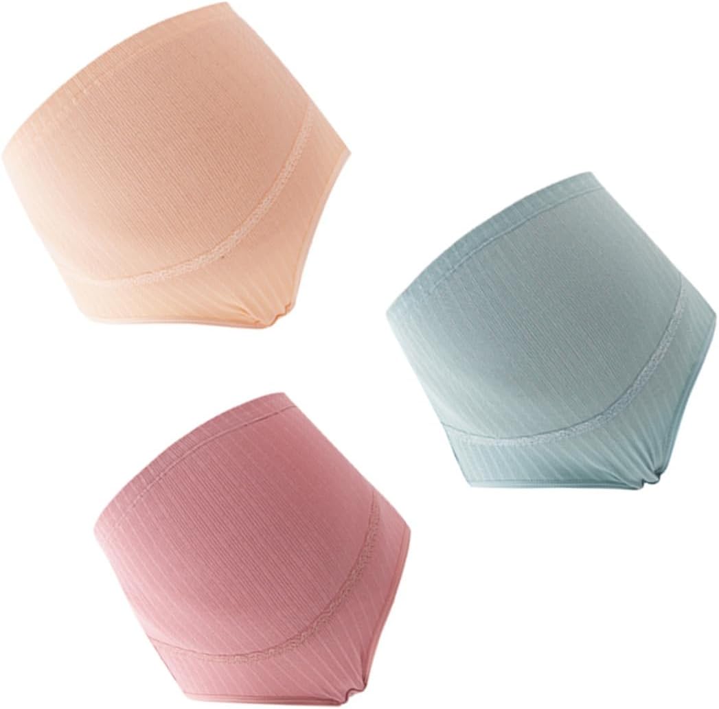 LIFKOME 3pcs Maternity Leggings High Waist Cotton Underwear Soft Stretchy Maternity Panties for Comfortable Pregnancy Assorted Color