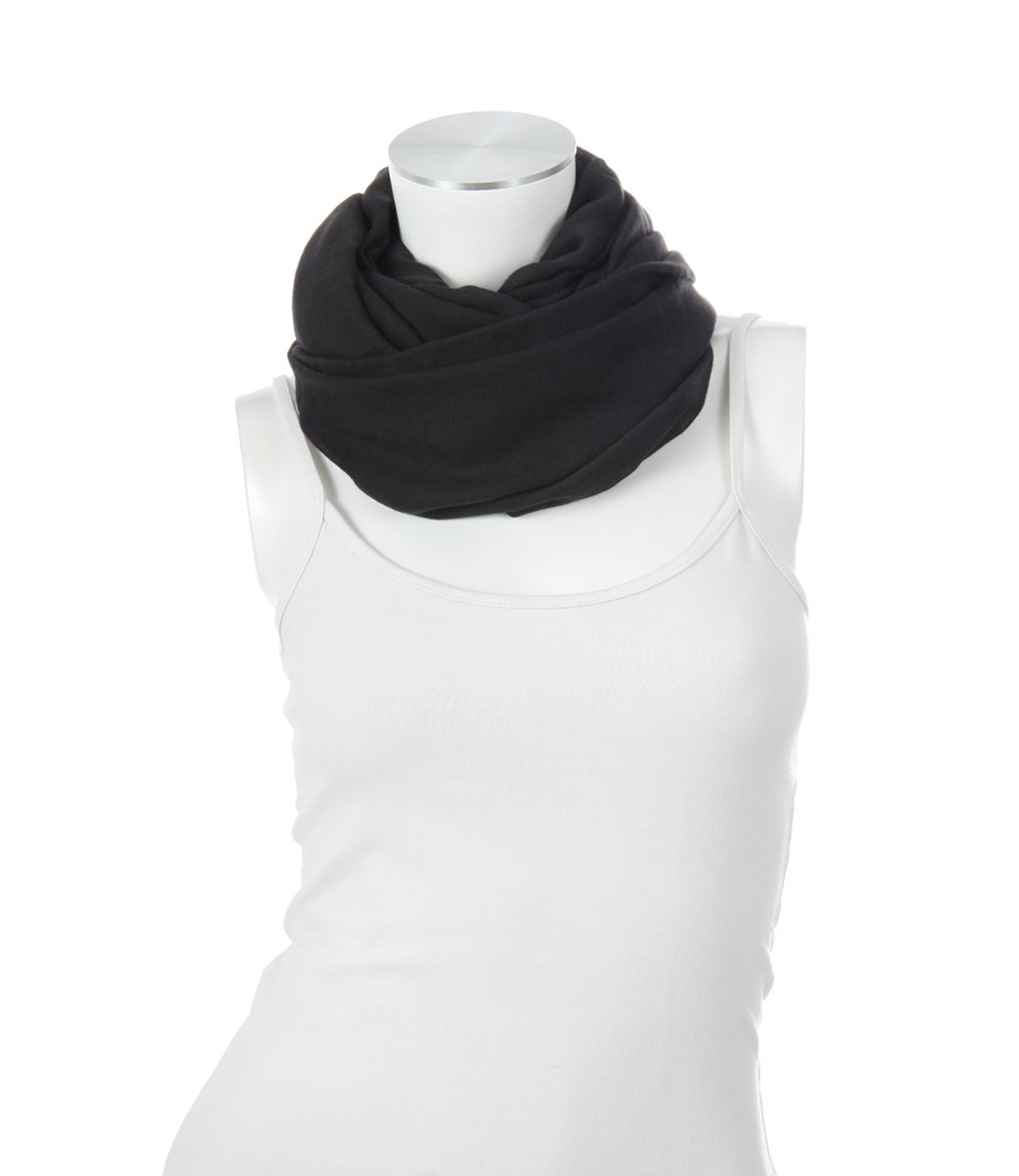 Majea Damen Loop Schal Cary – Eleganter Schlauchschal unifarben – 170x75cm weicher Rundschal für Business & Alltag