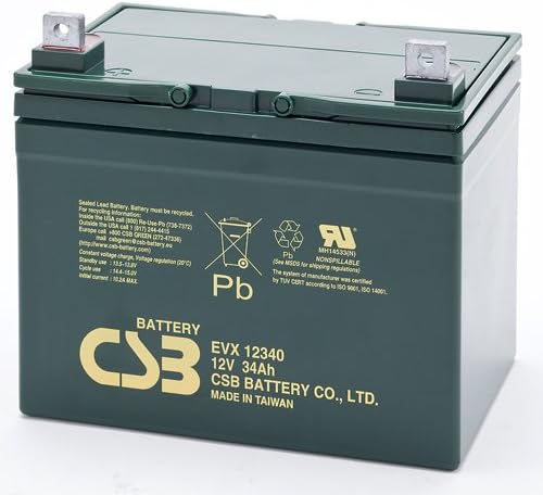 CSB EVX12340 Deep Cycle AGM Battery