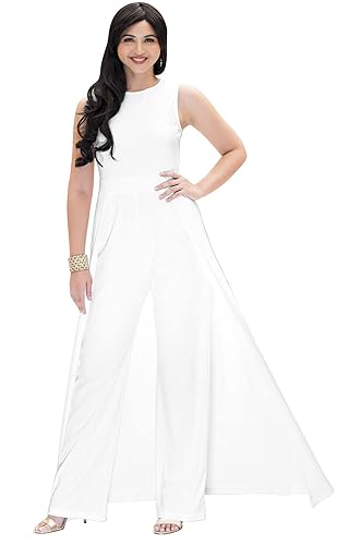 KOH KOH Womens 2026 Sleeveless Flattering Dressy Long Pant Cape