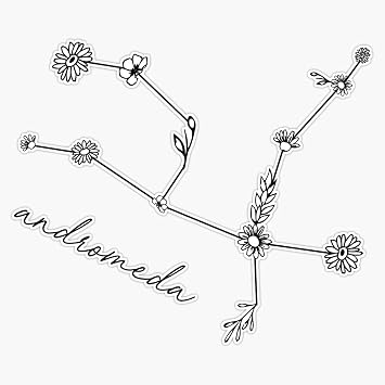Andromeda Flower Constellation Vinyl Waterproof Sticker Decal Car Laptop Wall Window Bumper Sticker 5"