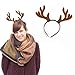 Oblique-Unique® Rentier Geweih auf Haarreif I Elchgeweih I Rehkostüm I Fasching Karneval Party Verkleidung
