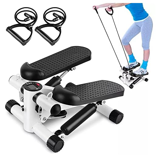 Simulador de Caminhada Mini Stepper Pernas Glúteos com Elástico com Pegada para Braços