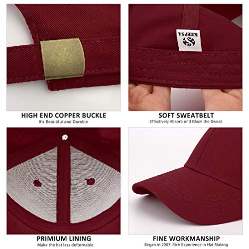 KeepSa - Cappellino da baseball - Uomo, rosso