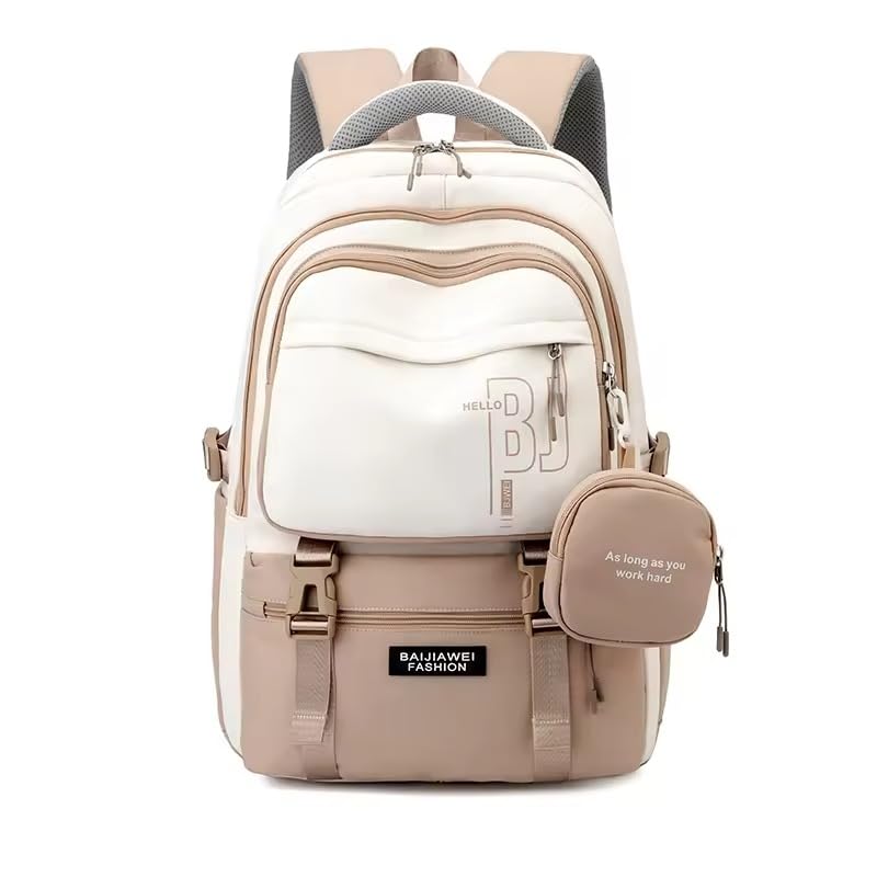 Laptop Backpack for Women & Men with USB Charging Port – Waterproof Travel Backpack Fits 15.6 Inch Laptop, Stylish College School Bag with Girls Mini Shoulder Bags