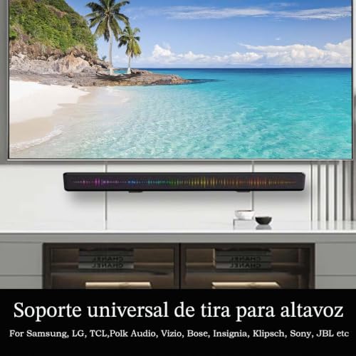 Soporte de barra de sonido universal ajustable para altavoces debajo de televisor 7