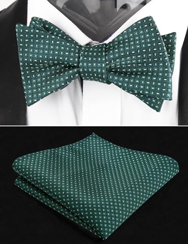 Image of Alizeal Mens 2pcs Solid Self-tied Bow Tie Set