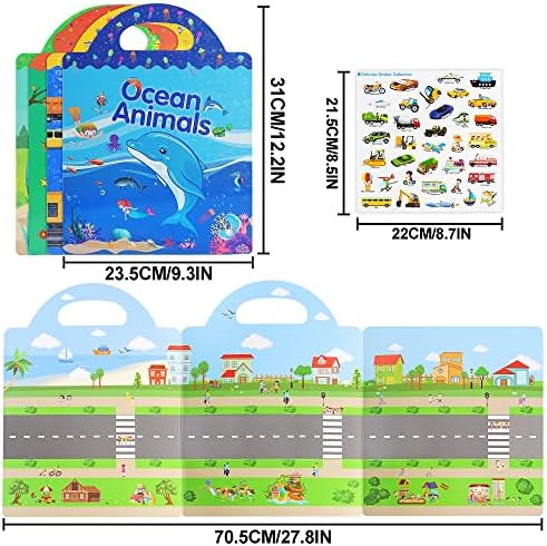 4 Sets Reusable Sticker Busy Book for Kids – Mixed 4 Themes Quiet Book with Stickers for 3 4 5 Years Toddlers Preschool Imagination Development Educational Tale Toy ET01MX01 2 51mlu8wQAOL. AC