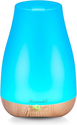 Miniatura 2 de Difusor de aceites esenciales Difusores de aromaterapia: Difusor base de madera de 3.4 fl oz x 1 y difusor 550 x 1 y 10 aceites