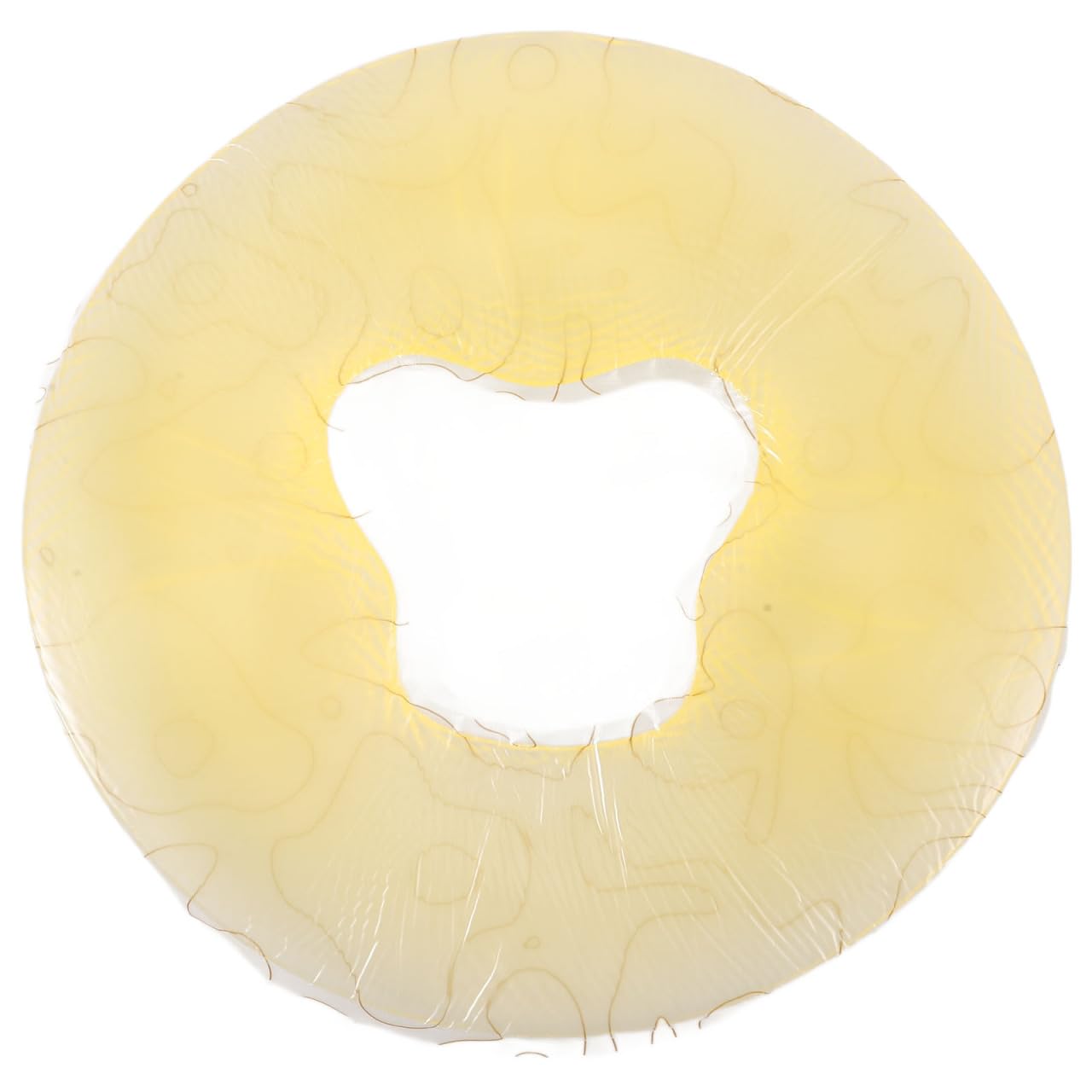 Gesichtsmassagekissen aus Silikon mit Blumenmuster – Ultra-dünne Massageauflage für Bauchlage, Professionelles Massagekissen für Kosmetikliege & Wellness – 27,5 x 26,5 cm, Gelb